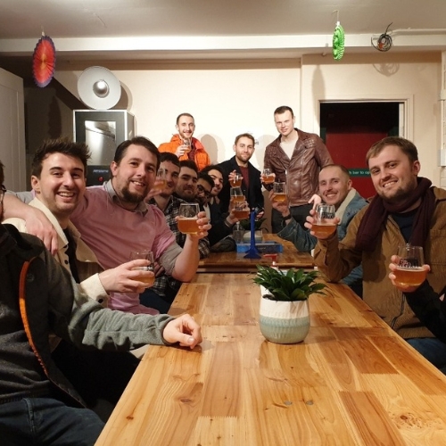 A corporate group on a private Bristol brewery tour