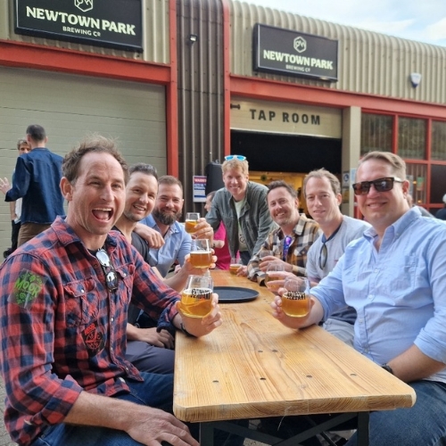Walking through Bristol between beer tour stops